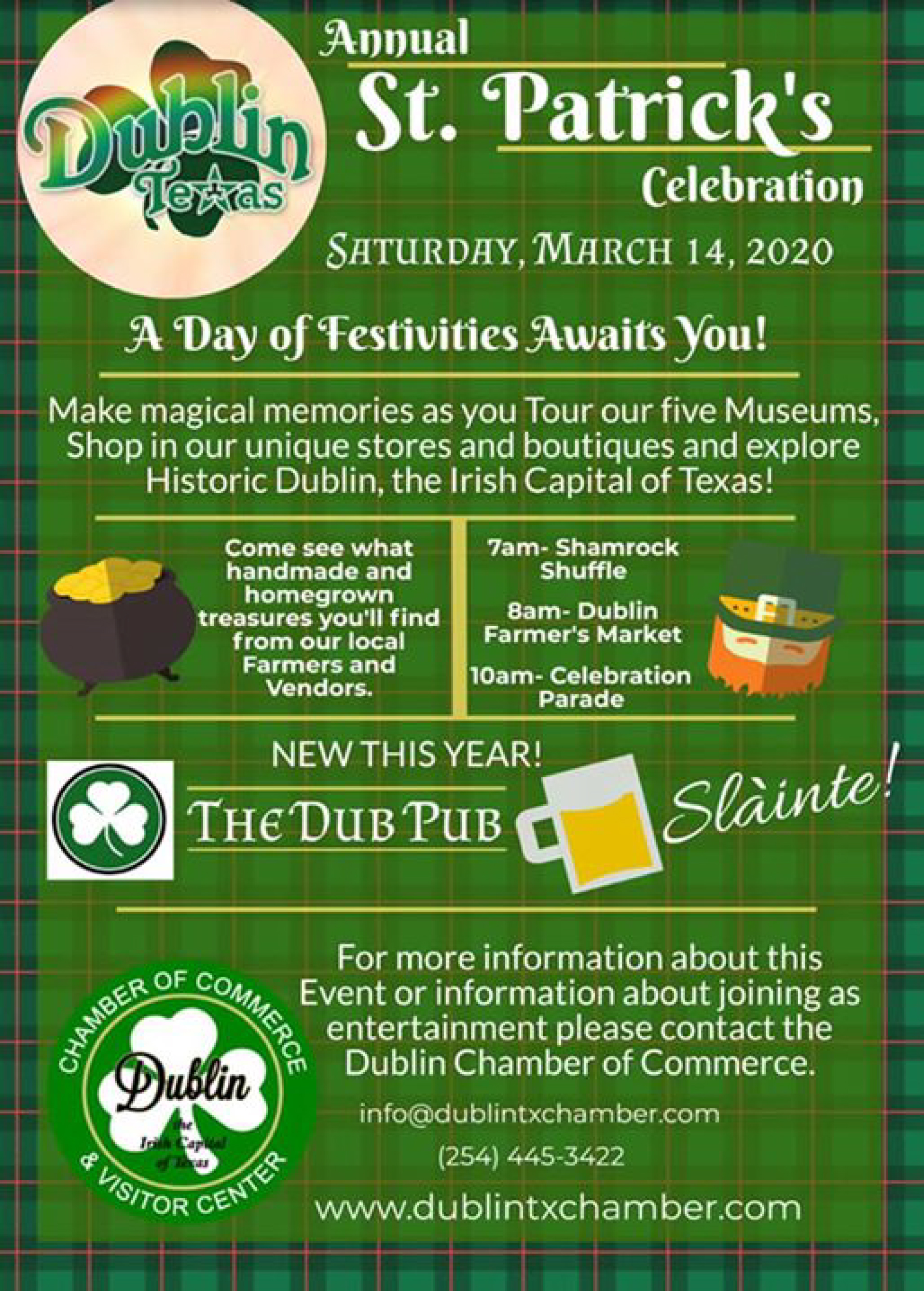 St. Patrick's Day Parade, Dublin, Texas Just a reminder this coming ...